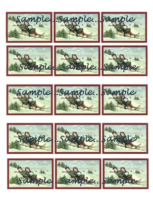 T 8 - Sledding Children Image